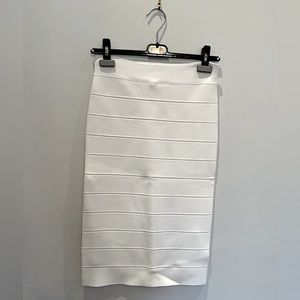 BCBGMaxAzria White Bandage Pencil Skirt